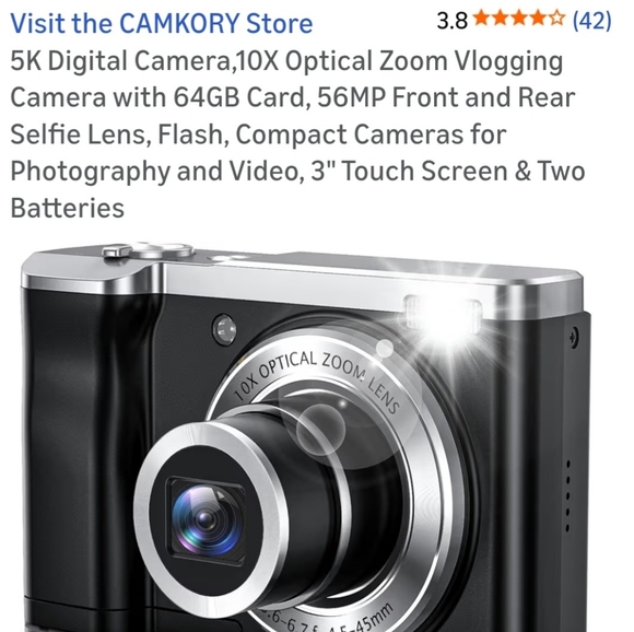 5K Digital Camera - Black
